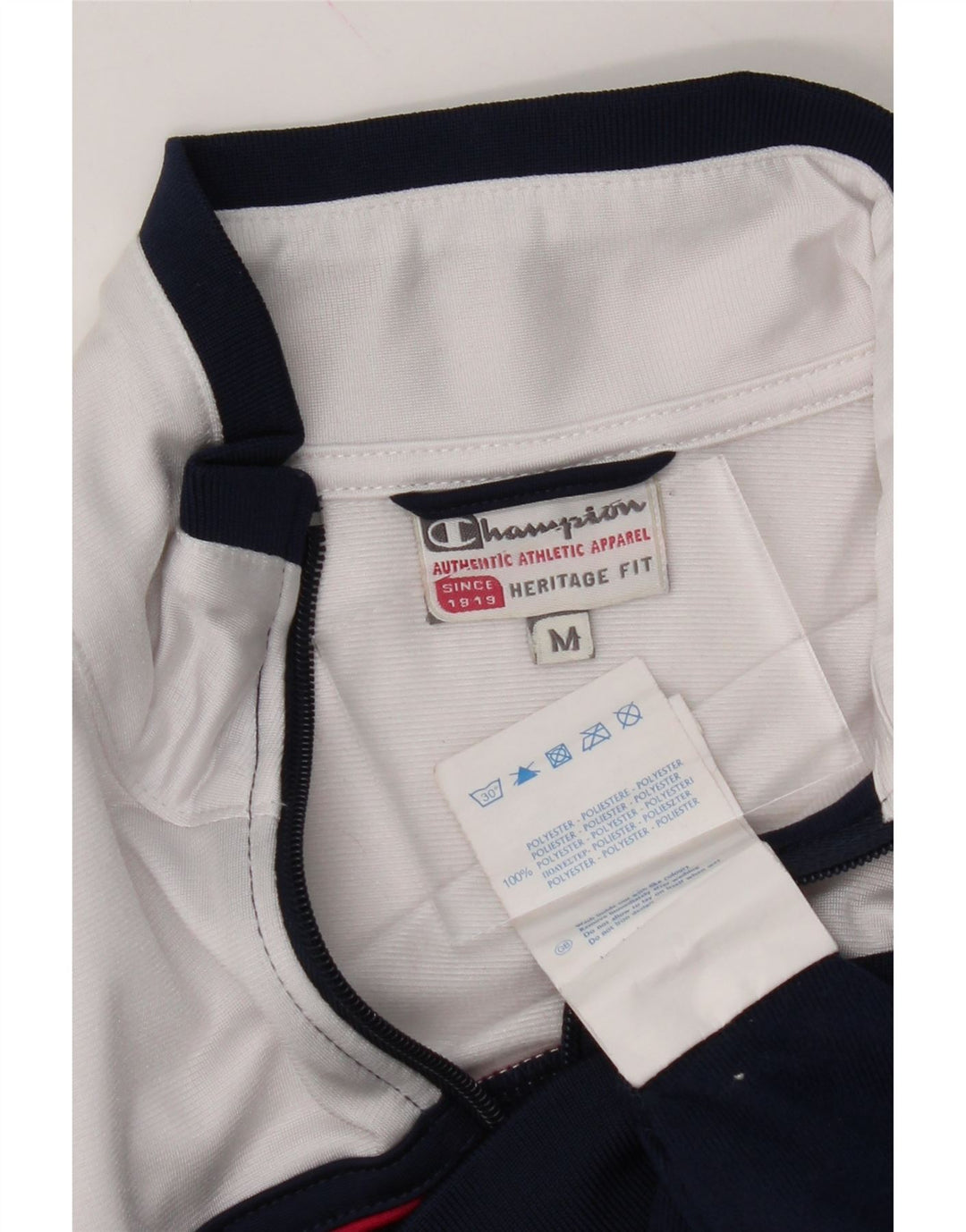 CHAMPION Womens Heritage Fit Tracksuit Top Jacket UK 14 Medium Navy Blue Vintage Champion and Second-Hand Champion from Messina Hembry 