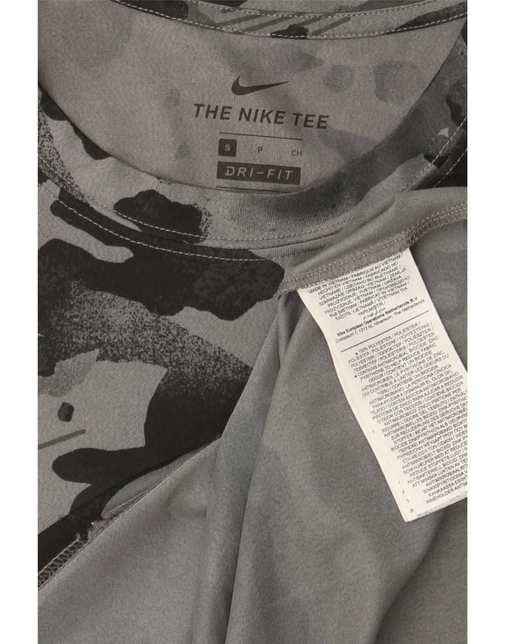 Мужская футболка Nike Dri Fit, маленький серый камуфляжный полиэстер