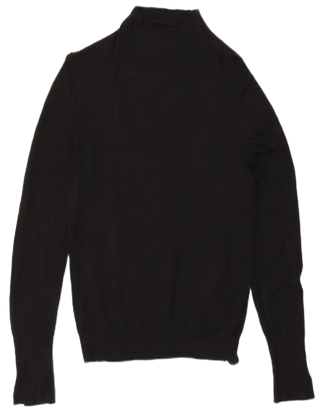 Женский джемпер с высоким воротником Zara UK 14, средний черный из вискозы