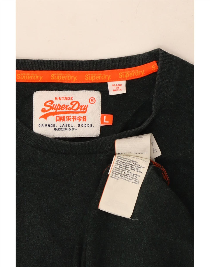 Мужская футболка Superdry, большой черный хлопок