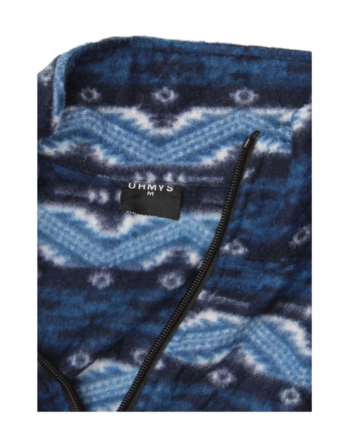 Мужская флисовая куртка VINTAGE UK 38 средний синий хлопок Fair Isle