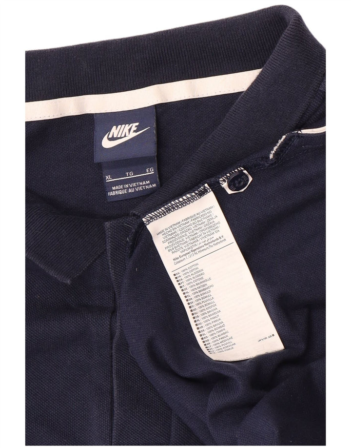 Мужская рубашка-поло NIKE XL, темно-синяя, хлопок