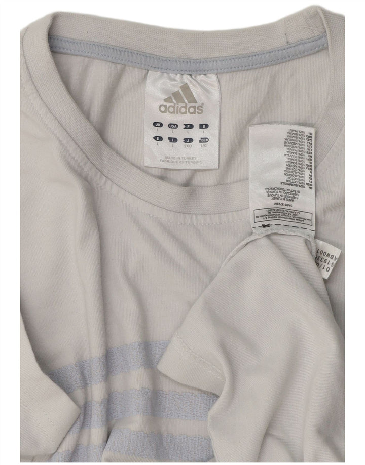 Мужская футболка Adidas Top большого синего цвета из хлопка
