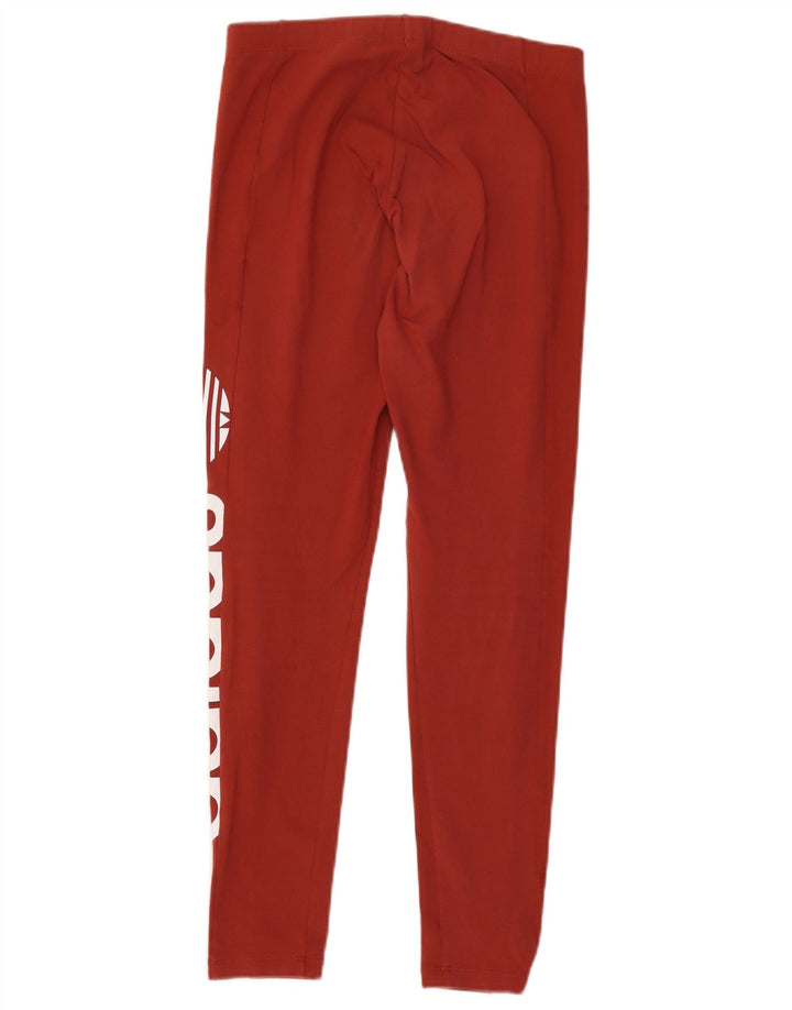 Женские леггинсы Adidas с рисунком UK 12, средний бордовый