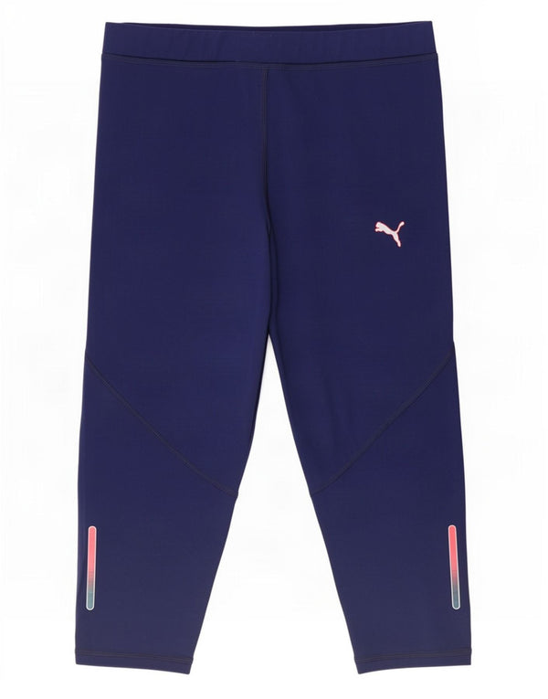 Женские леггинсы-капри Puma UK 10, маленькие, темно-синие, полиэстер