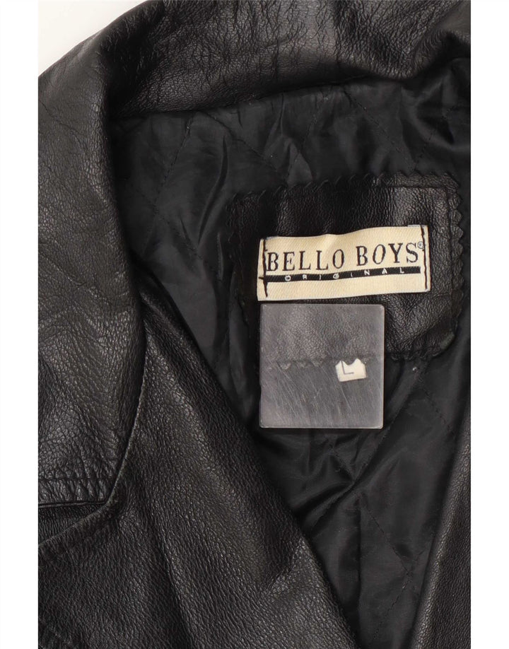 Женское кожаное пальто Bello Boys UK 14, большое черное