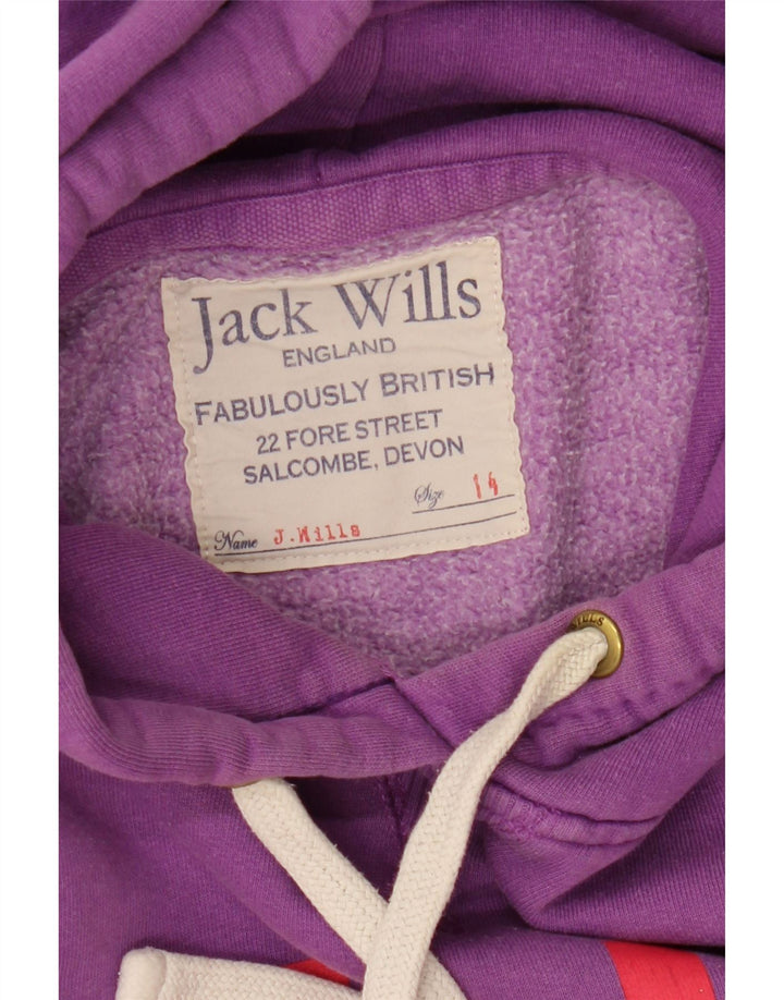 Женский джемпер с капюшоном JACK WILLS UK 14, большой фиолетовый
