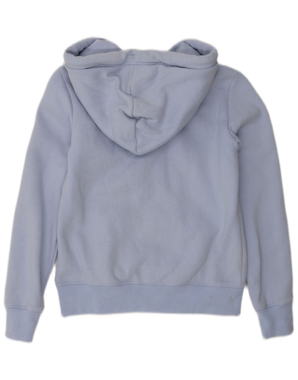 Женский свободный свитер с капюшоном на молнии Superdry UK 6 XS, синий хлопок