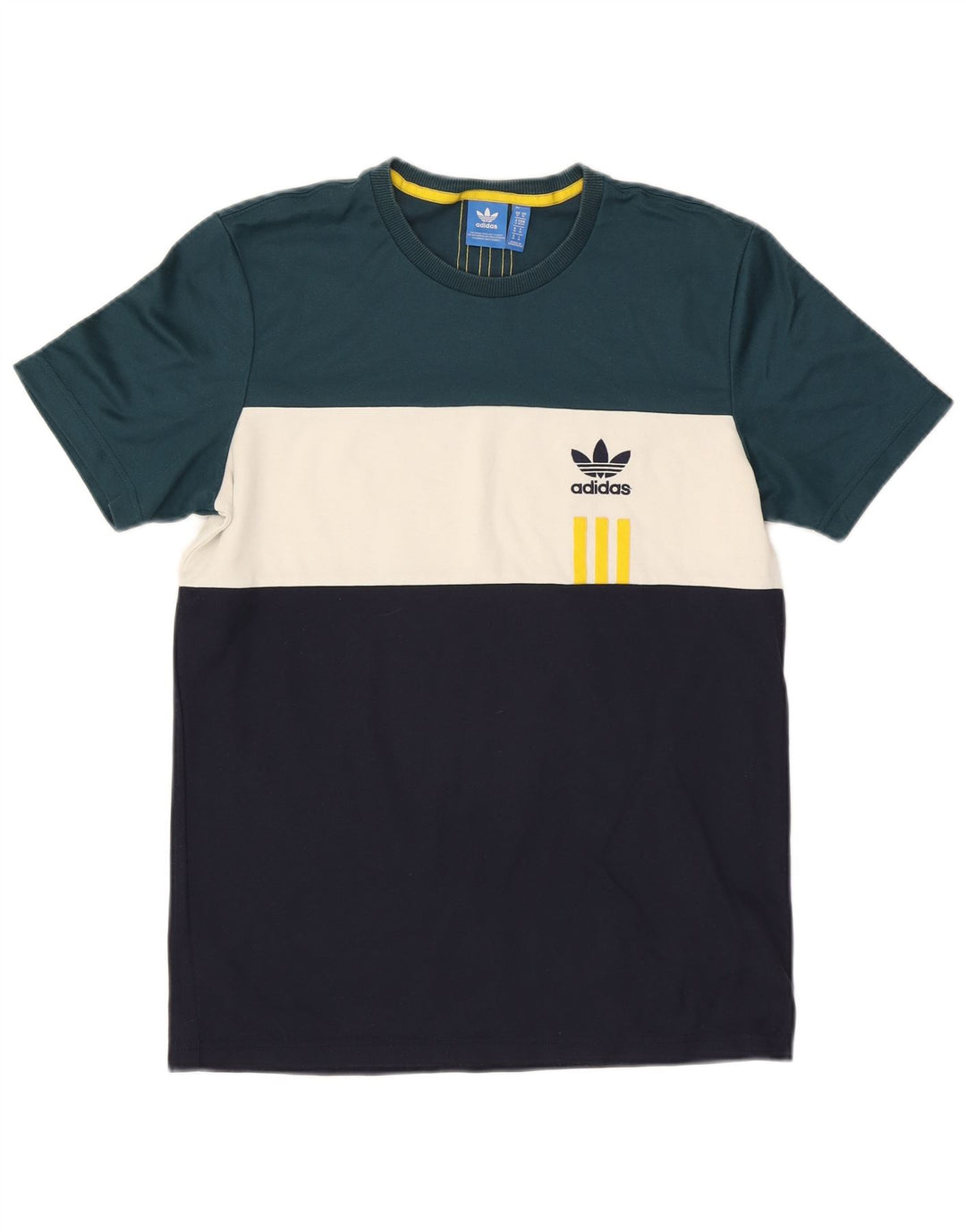 Мужская футболка Adidas Top Medium разноцветная из хлопка с цветными блоками