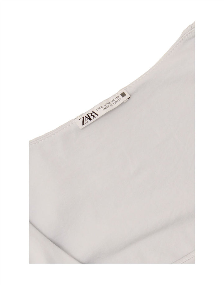 ZARA Womens Vest Top UK 8 Small Off White Polyamide Vintage Zara and Second-Hand Zara from Messina Hembry 