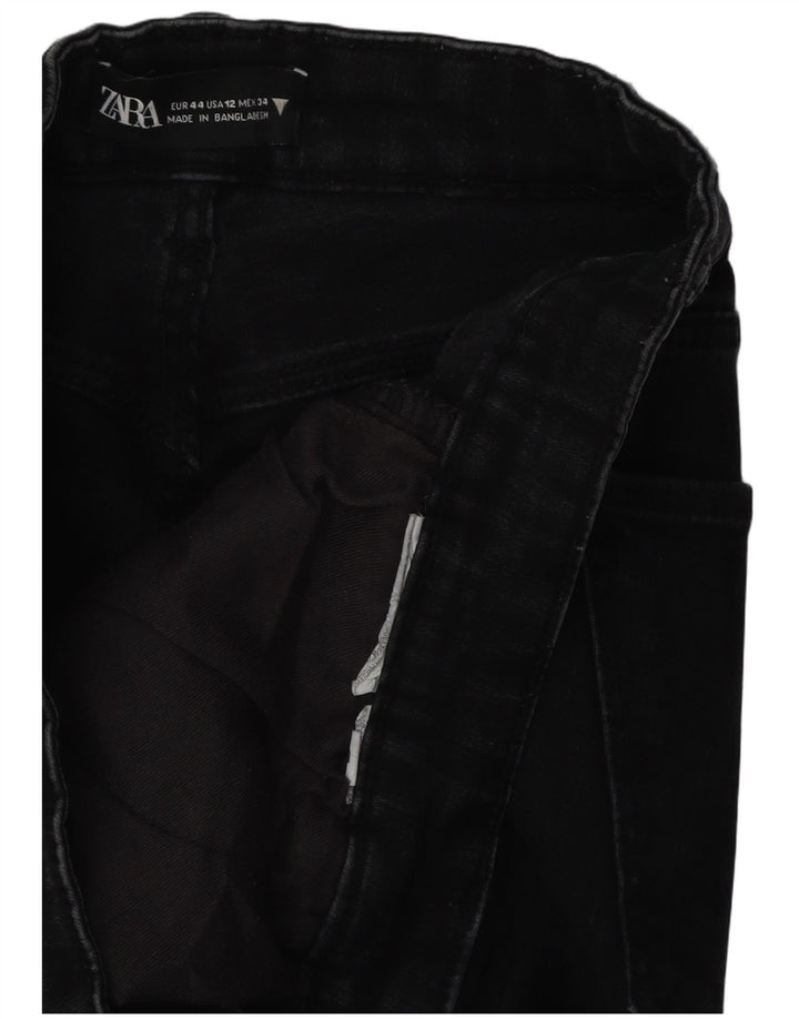 Женские узкие джинсы Zara EU 44 XL W34 L26, черные