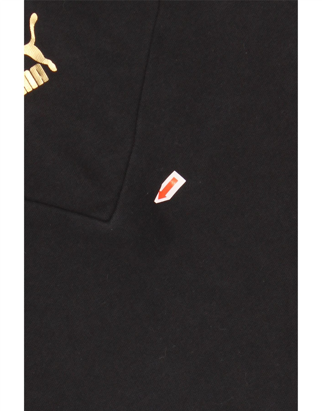 Укороченный джемпер с капюшоном и рисунком PUMA для девочек 11–12 лет, черный хлопок с цветными блоками