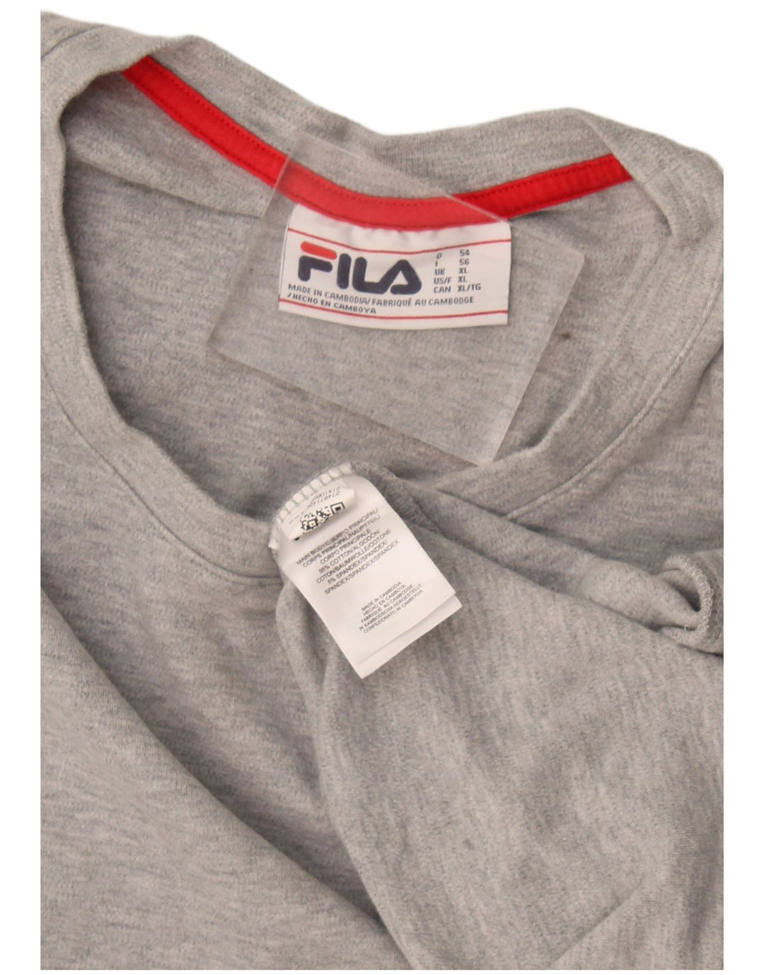 Мужской свитшот Fila XL, серый хлопок