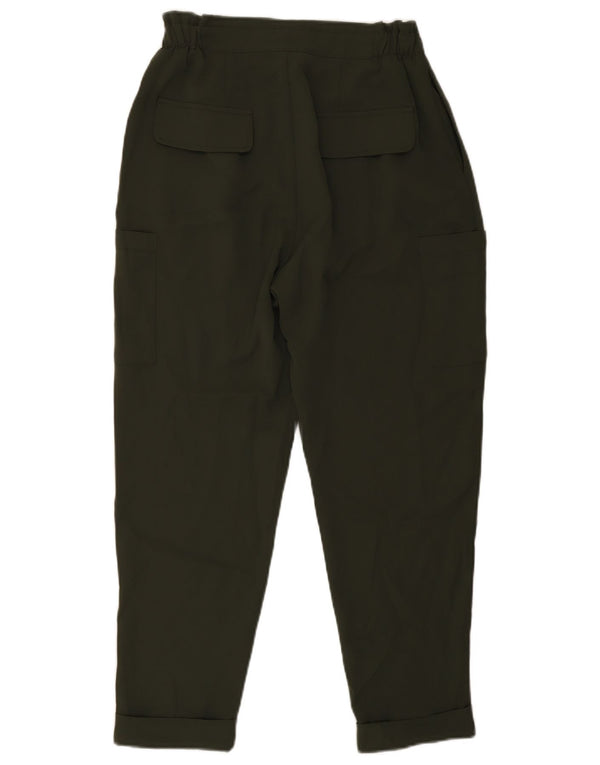 Женские брюки карго с завышенной талией Zara EU 38, маленькие W28 L26, зеленые