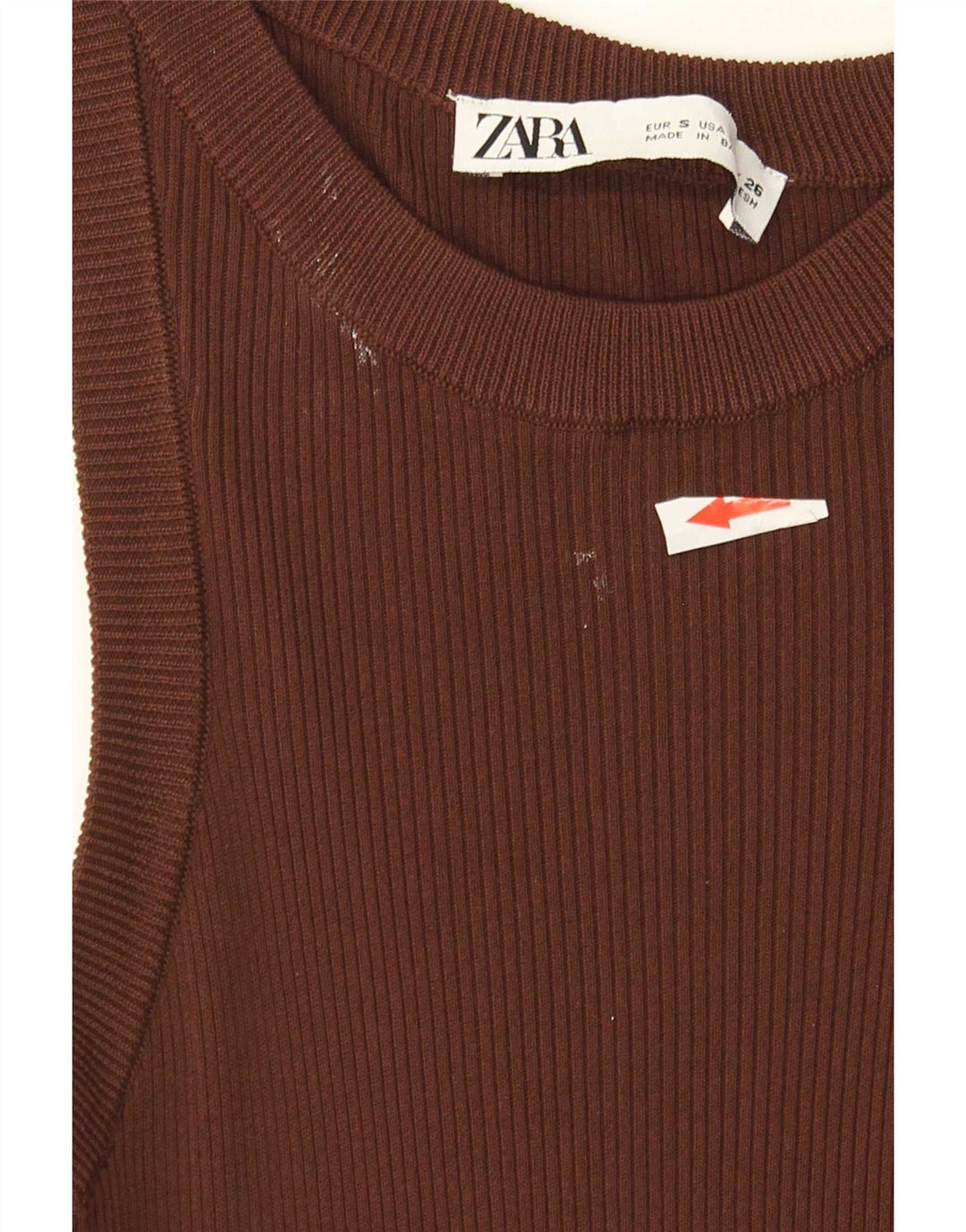 Женский жилет Zara UK 8, маленький, коричневый, вискоза