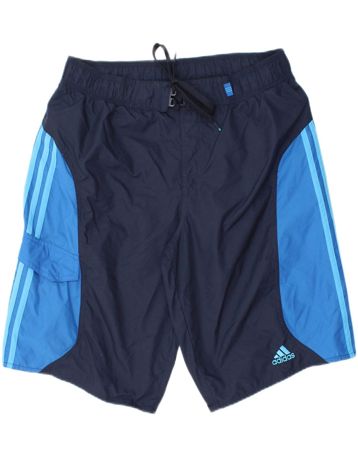 Мужские шорты для плавания ADIDAS, средний темно-синий, полиамид с цветными блоками