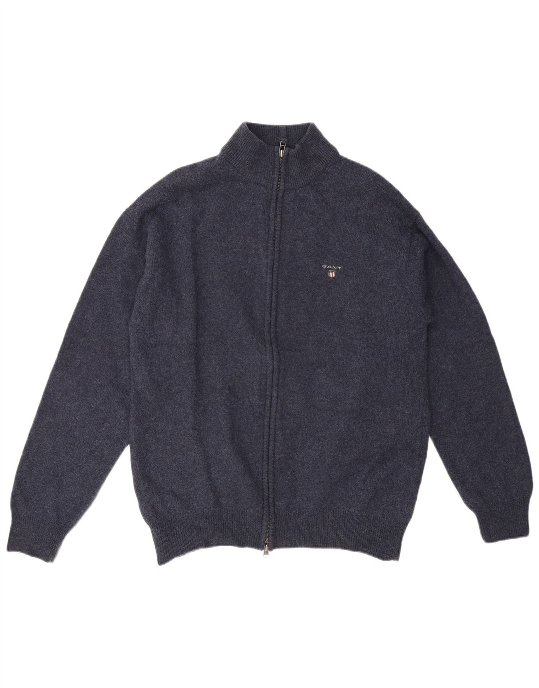 Мужской кардиган Gant XL, темно-синий из овечьей шерсти
