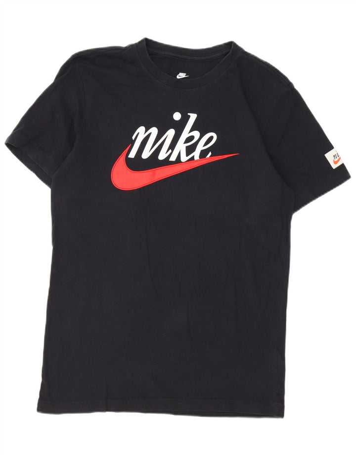 Мужская футболка с графическим рисунком Nike, маленький черный хлопок