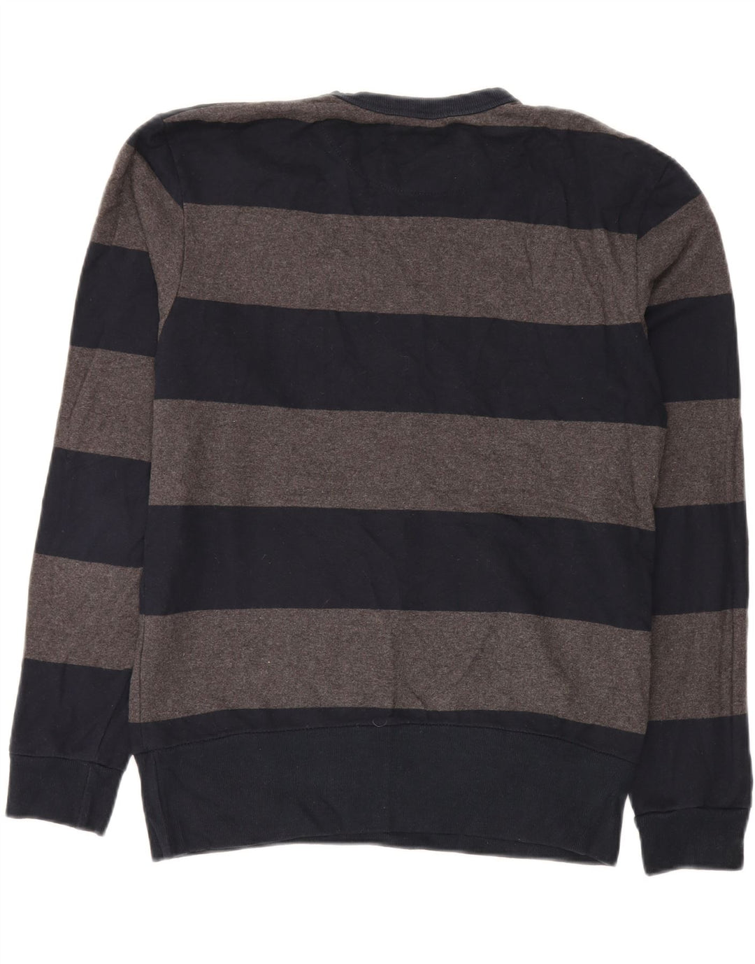 Мужской джемпер с круглым вырезом Zara XL, хлопковый темно-синий в полоску