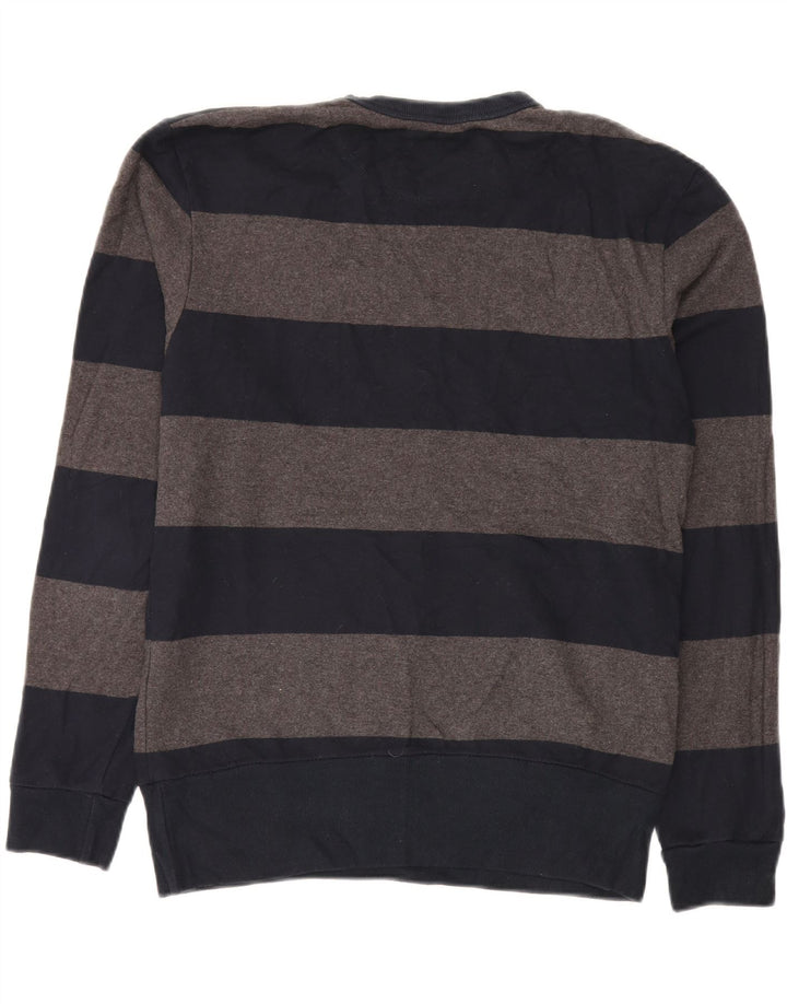 Мужской джемпер с круглым вырезом Zara XL, хлопковый темно-синий в полоску