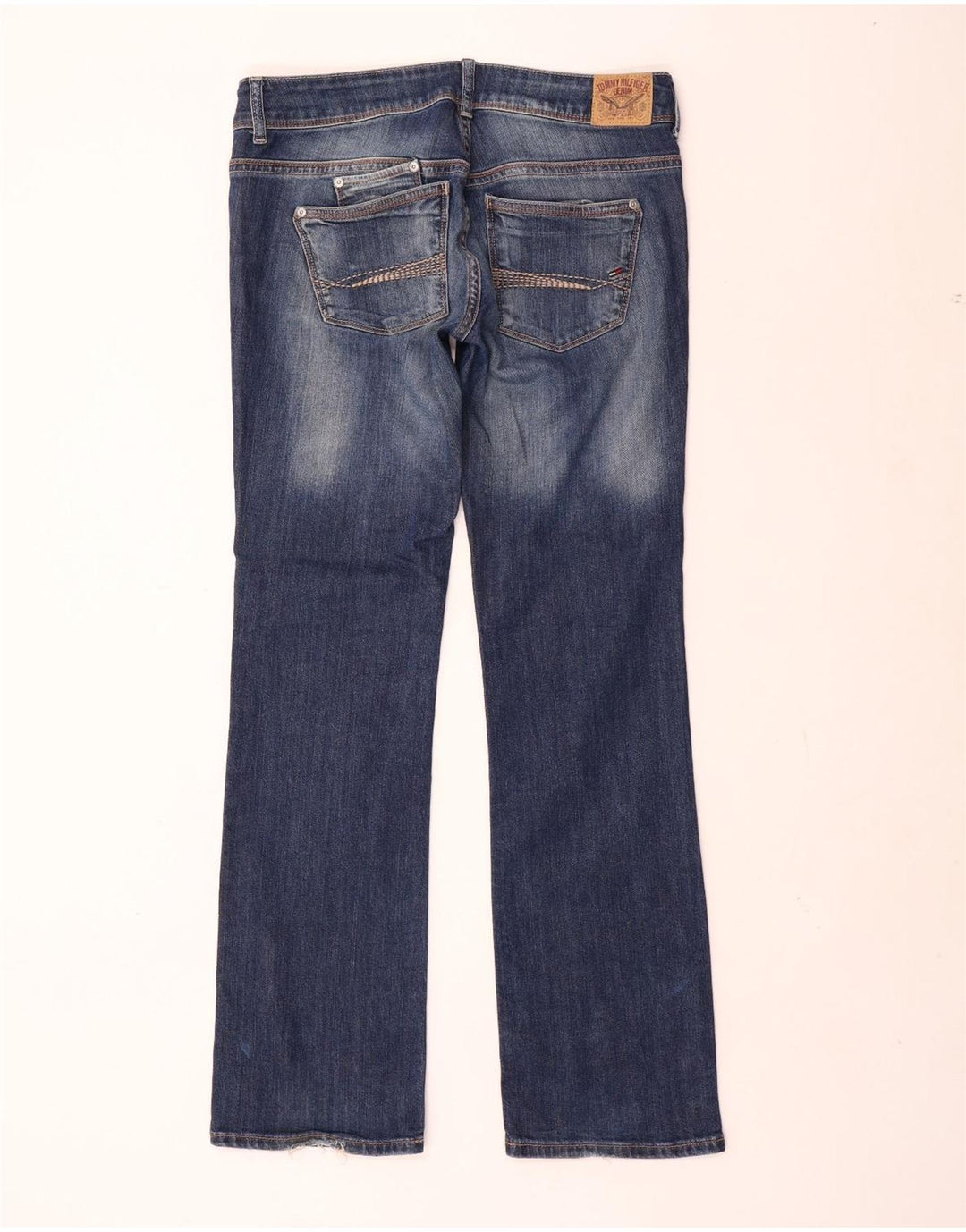 Женские рубиновые прямые джинсы Tommy Hilfiger W31 L32 синие, хлопок