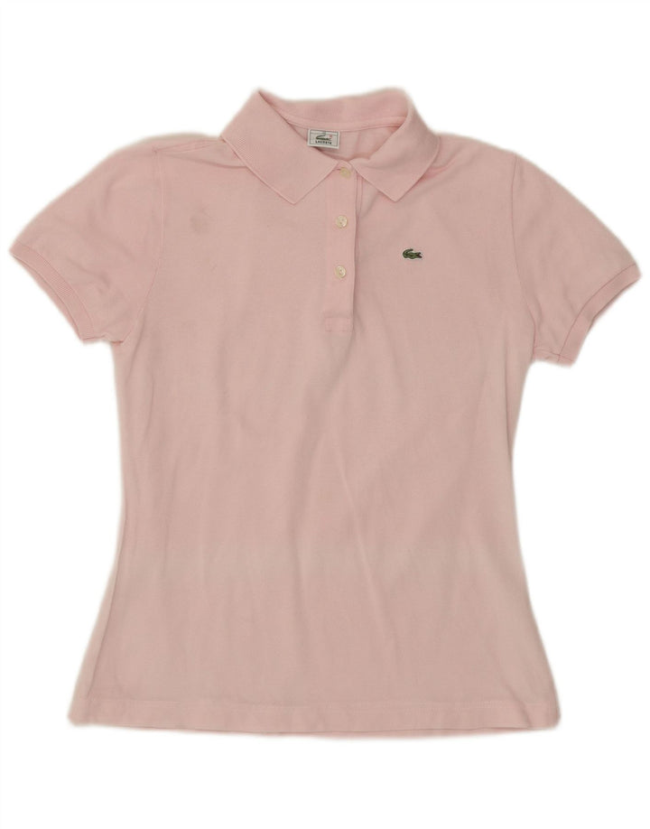 Женская рубашка поло Lacoste, размер 40, средний розовый хлопок, размер 40