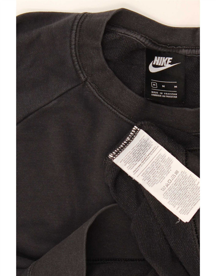 Мужской свитшот Nike, хлопковый джемпер среднего размера, черный