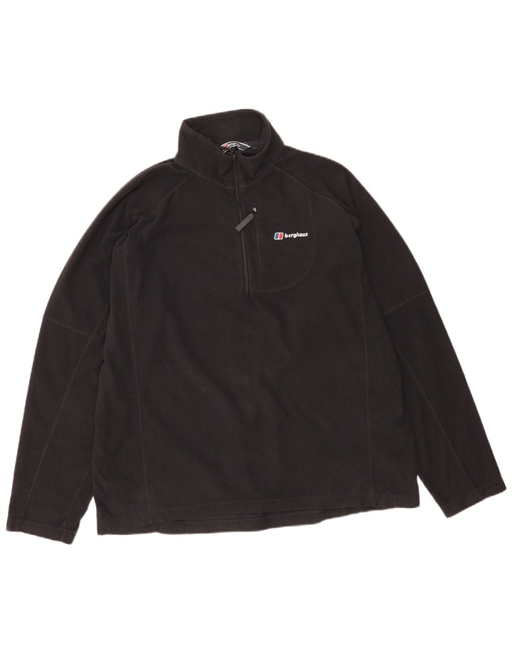 Berghaus Мужской флисовый джемпер с воротником на молнии XL, черный полиэстер