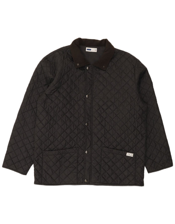 Fila Мужская стеганая куртка IT 56 3XL Черный Полиамид