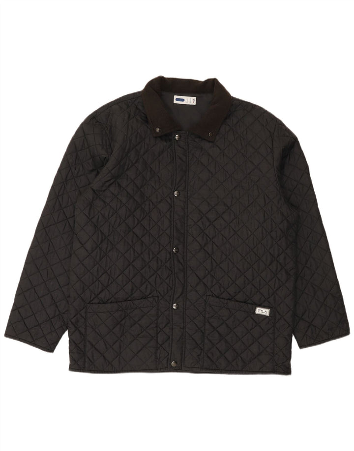 Fila Мужская стеганая куртка IT 56 3XL Черный Полиамид