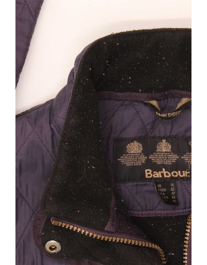 Женская стеганая куртка Barbour UK 16, большая, темно-синяя
