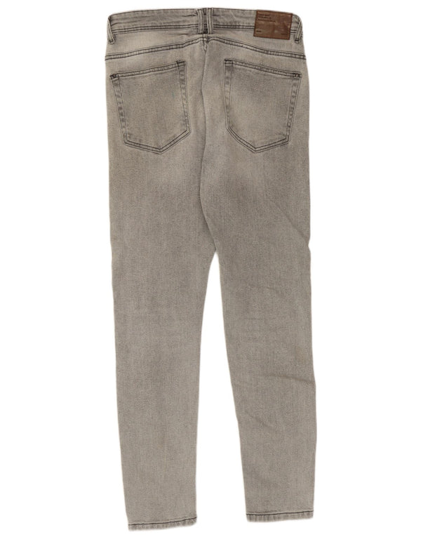 Мужские джинсы скинни Zara EU 42, большие W32 L30, серый хлопок