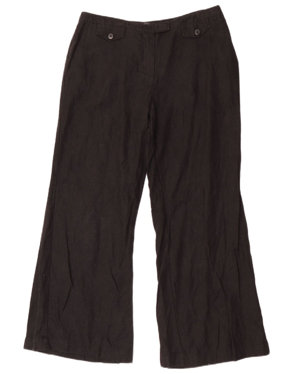Женские повседневные брюки-клеш Marks & Spencer UK 14, большие W32 L30, черные