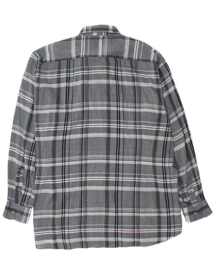 Мужская рубашка Paul & Shark 2XL, серая, хлопковая в клетку