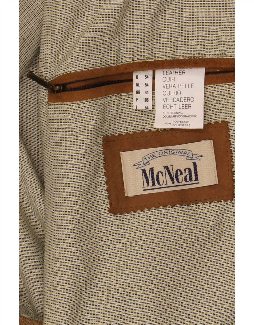 Мужская замшевая куртка-бомбер McNeal UK 44 2XL бежевая кожа