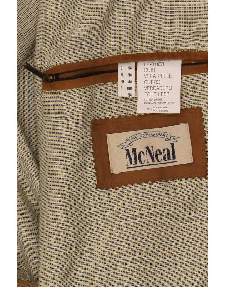 Мужская замшевая куртка-бомбер McNeal UK 44 2XL бежевая кожа