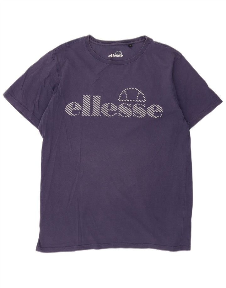 Мужская футболка с рисунком Ellesse, маленькая, темно-синяя