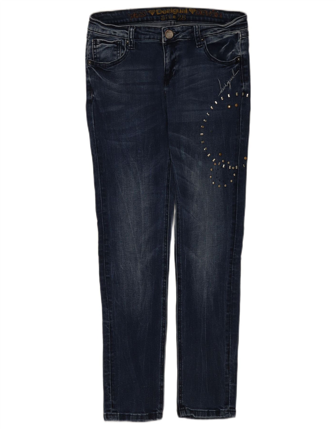 Женские джинсы скинни Desigual W28 L28 синие