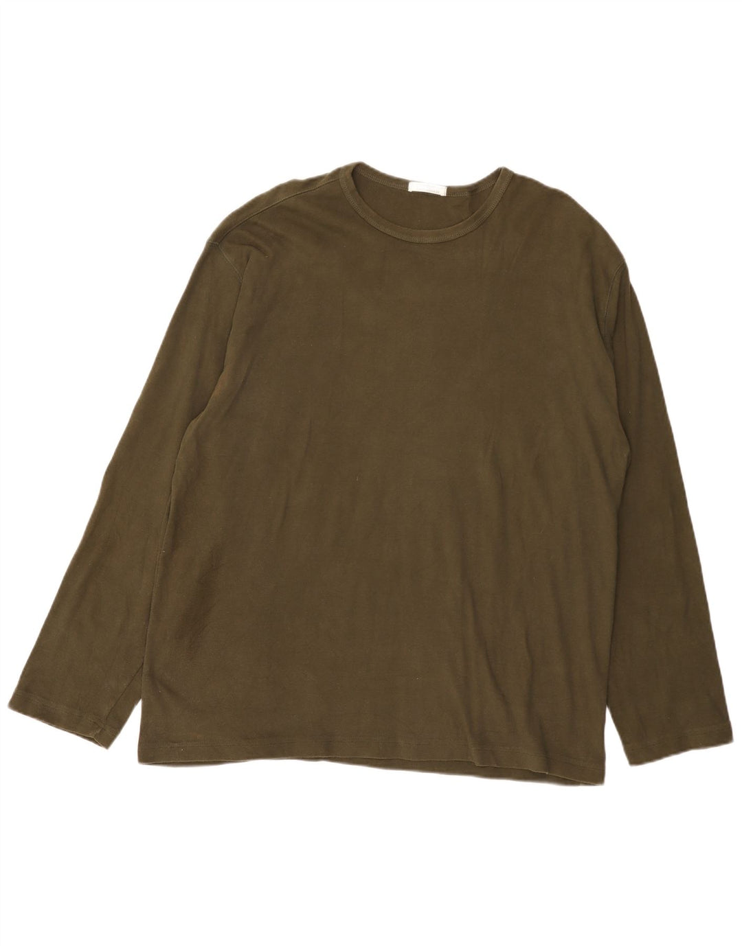 Мужской топ с длинным рукавом Marks & Spencer 2XL, хлопок цвета хаки