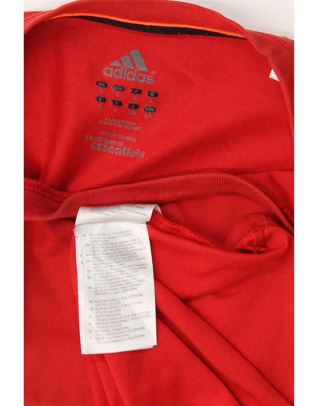 Мужская футболка Adidas Climalite, большой красный хлопок