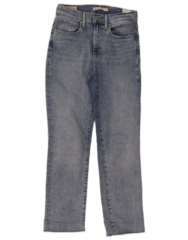 LEVI'S Womens 724 High Rise Straight Jeans W27 L27 Blue Cotton