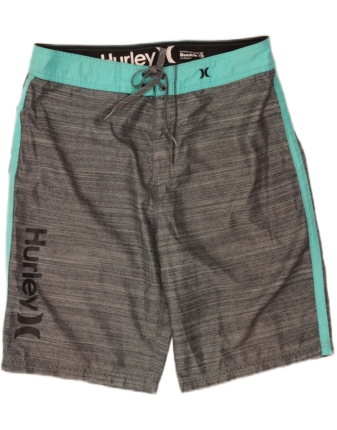 Мужские шорты для плавания Hurley с рисунком, большие серые цвета с цветными блоками