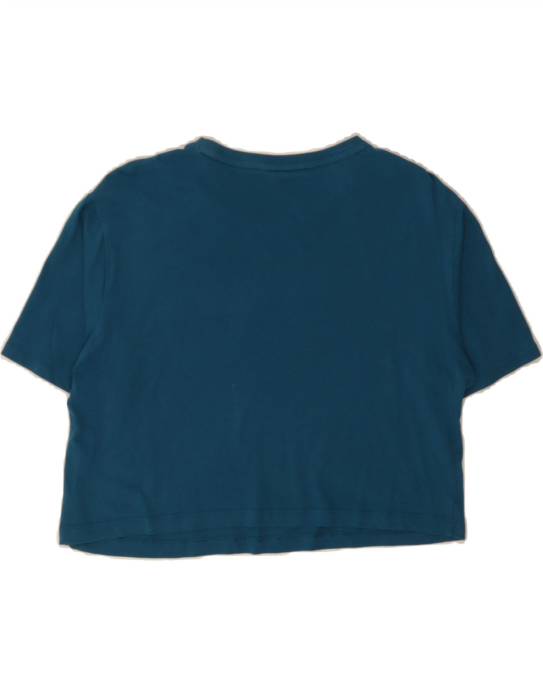 PUMA Womens Oversized Crop Graphic T-Shirt Top UK 10 Small  Blue Vintage Puma and Second-Hand Puma from Messina Hembry 