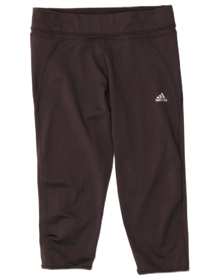 Женские леггинсы-капри Adidas Climalite UK 16/18, большой черный полиэстер