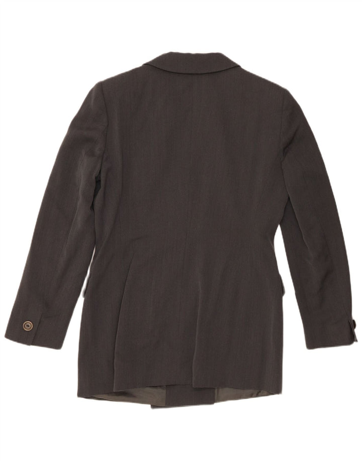 Женский двубортный пиджак Marella UK 14 Medium Grey Cupro