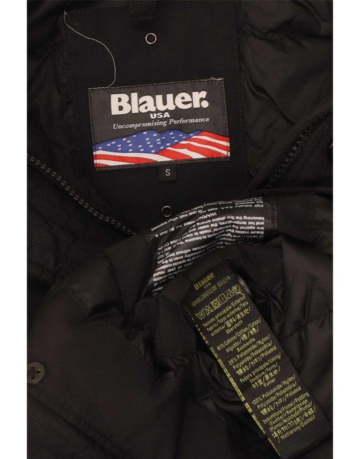 Женская утепленная куртка большого размера с капюшоном Blauer UK 10, маленькая, черный хлопок