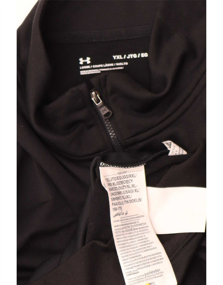 Спортивный костюм Under Armour для мальчиков, верхняя куртка, 14–15 лет, размер XL, черный полиэстер