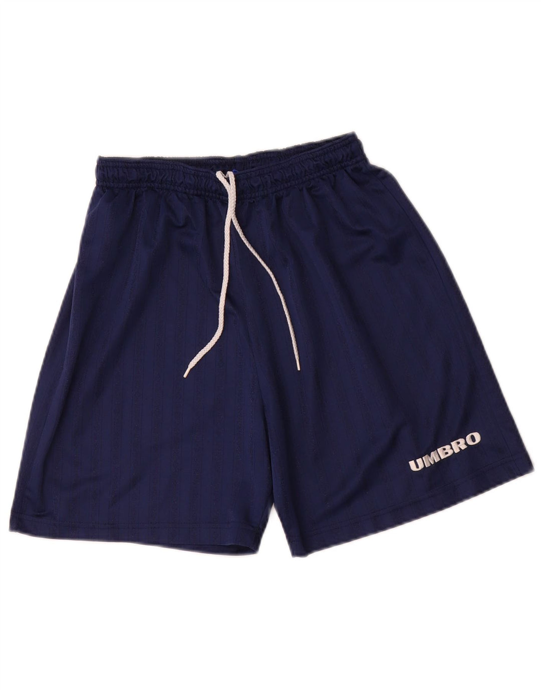 Мужские спортивные шорты Umbro, средние темно-синие полосатые полиэстеровые шорты
