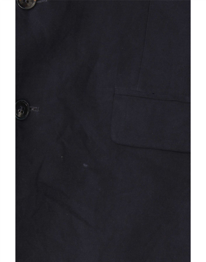 Мужской пиджак Zara на 2 пуговицах IT 54 2XL Темно-синий из вискозы