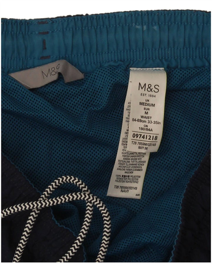Мужские шорты для плавания Marks & Spencer, средний темно-синий, полиэстер